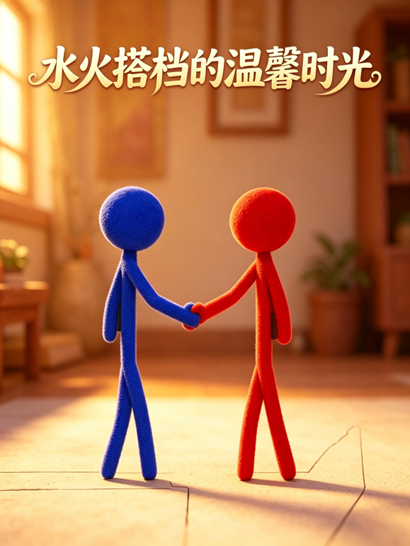 水火搭档的温馨时光封面图