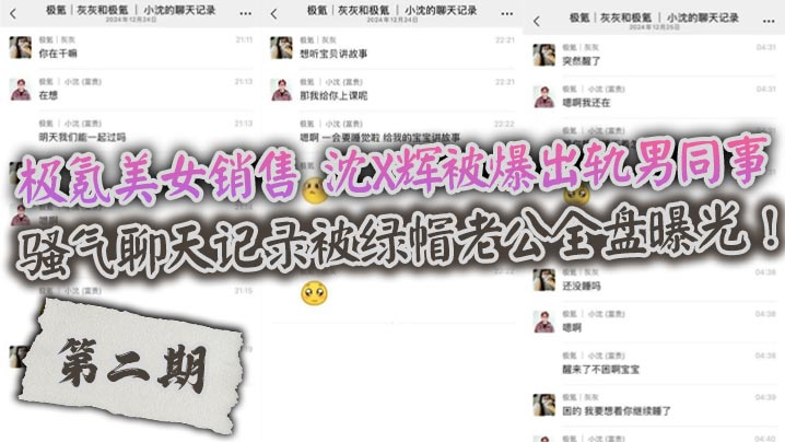 极氪美女销售沈X辉被爆出轨男同事骚气聊天记录被绿帽的老公全盘曝光封面图