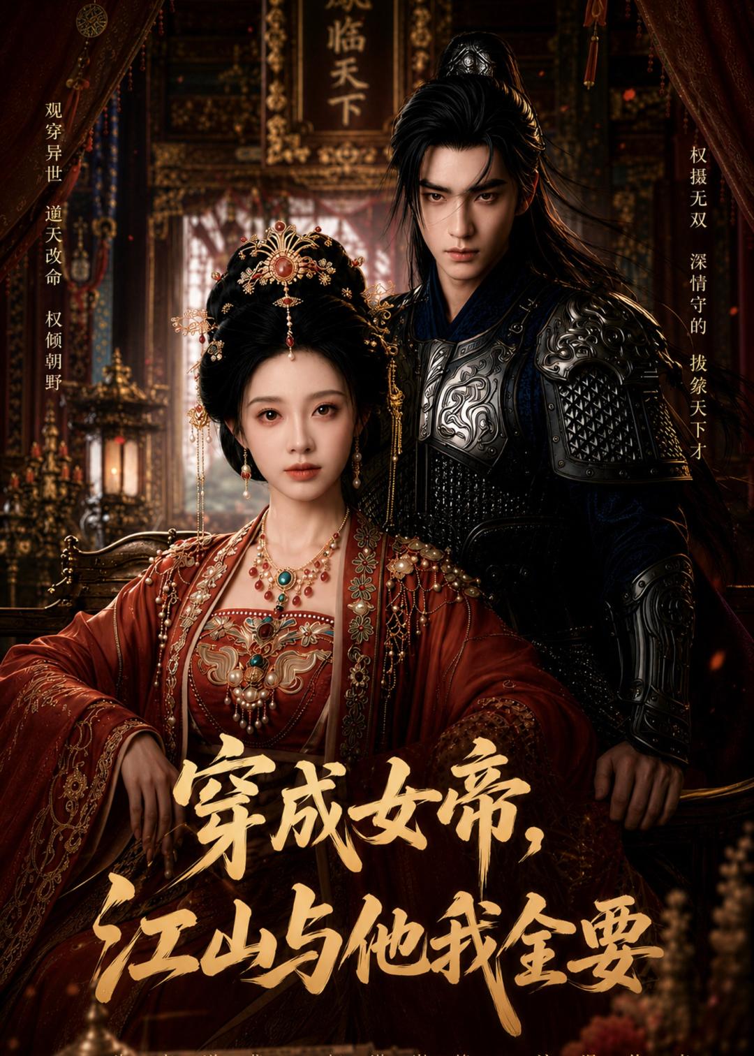 穿成女帝，江山与他我全要封面图